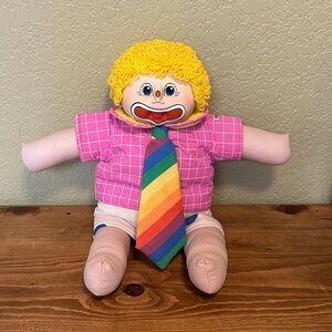 1984 THOMAS FUNNY BABY CLOWN DOLL YELLOW YARN HAIR BLUE EYES (INSPIRED CPK LINE)